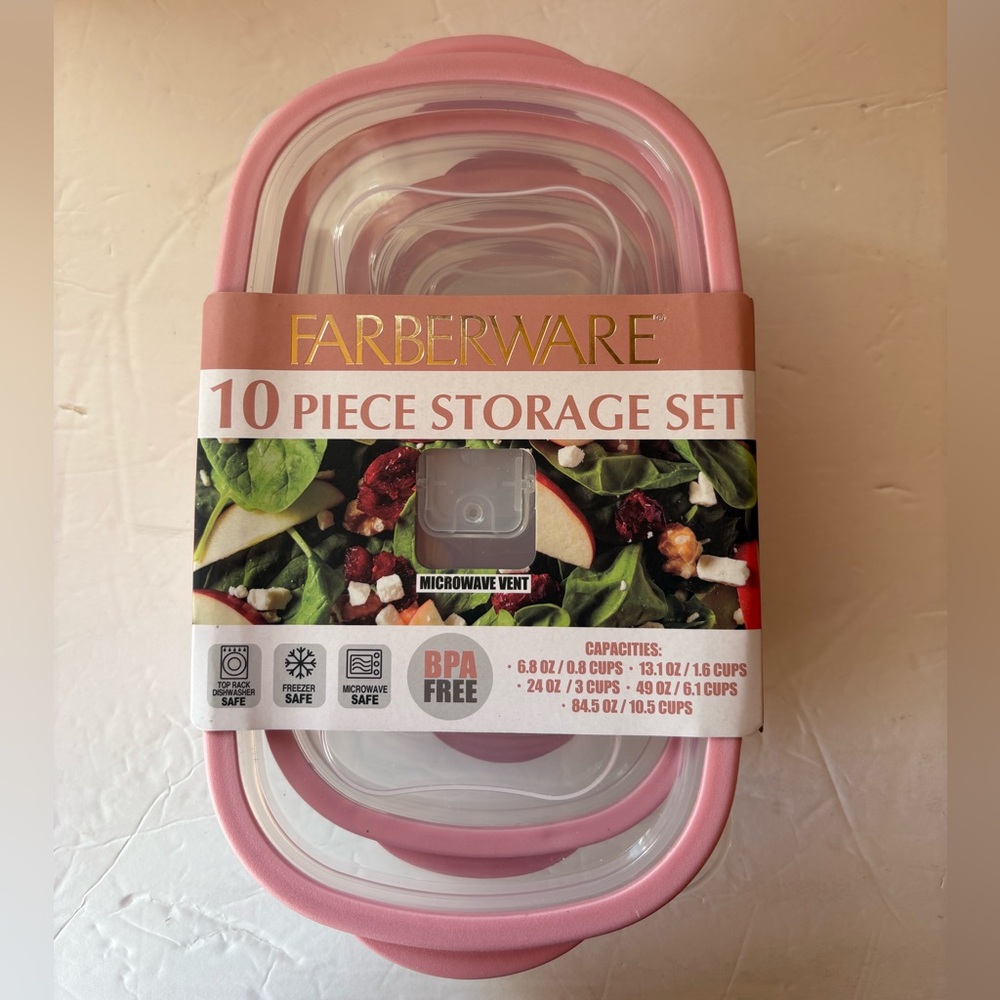 NWT - Farberware 10pc (5) Food Storage Set